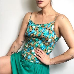 Vintage quilted midi dress